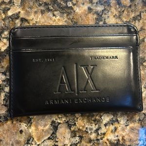 Armani exchange id card case